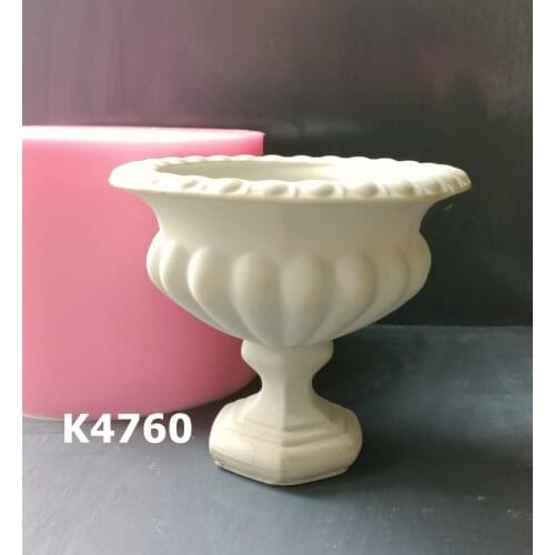 Beyaz saksı silikon kalıp