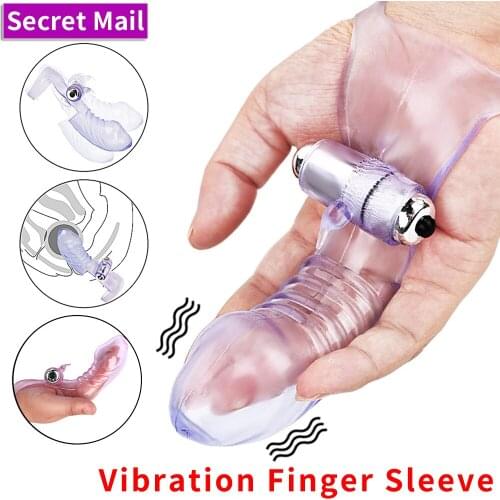 G-spot stimulation finger vibrate covers lovers sex toys female clitoris vibrator sleeve couples For Womens Sex products shop