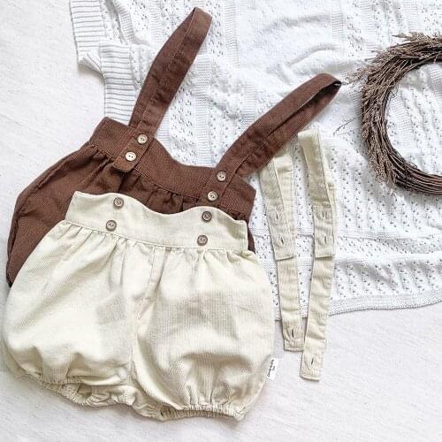 Warm Baby Boys Winter Clothes Vintage Corduroy Infant Kids Strap Romper Casual Baby Girls Jumpsuit Children Overalls Outfits