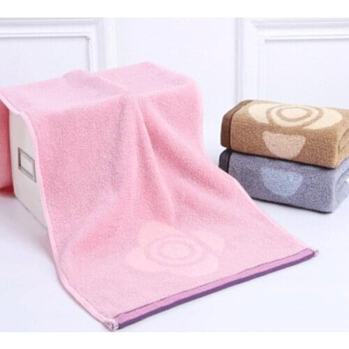 Three packs) 100% cotton towel, logo design, thick, absorbent and soft, both men and women can use
