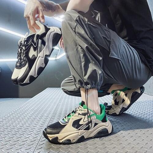 Hot style mesh shoes mens casual comfortable breathable sports shoes mens lace up light walking mens shoes