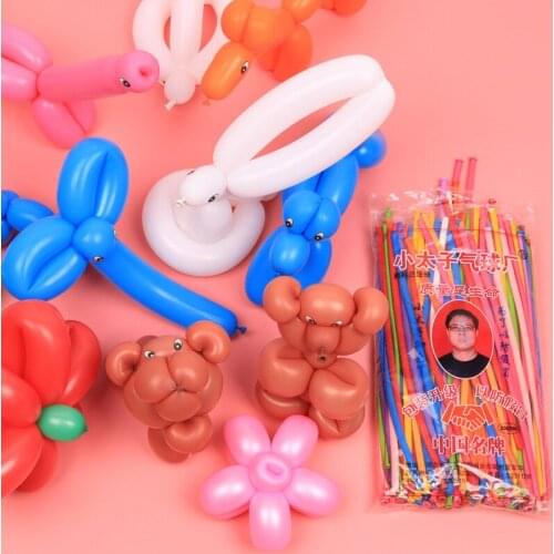 Thicken magic compilation DIY modeling long mixed color balloons Variety woven small animal shape balloon party decoration props