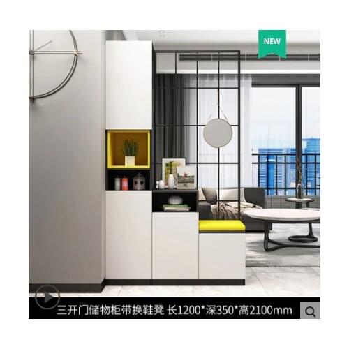 Wine cabinet modern simple wrought iron screen living room partition cabinet entrance hall cabinet porch cabinet shoe cabinet in