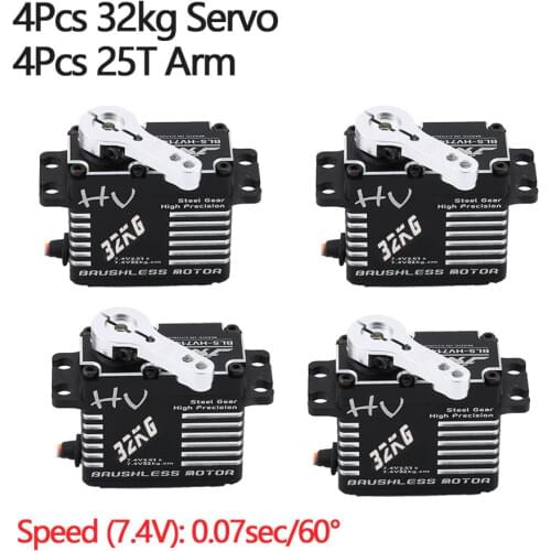 JX Servo BLS-HV7132MG 32KG 7.4V 0.07sec High Speed Precision Steel Gear CNC Digital Brushless For RC Car Robot Airplane Drone