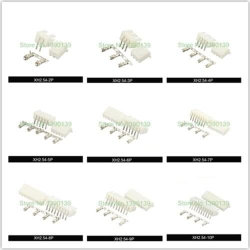 XH2.54 2P 3P 4P 5P 6P 7P 8P 9P 10P 11P 12P 13P 14P 15P 16P Connector 2.54mm XH 90 angle Header + Housing + Terminal