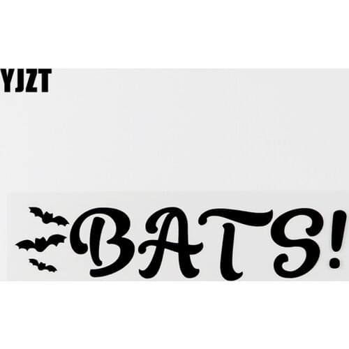YJZT 18CMX4CM Originality Animal Bats Vinyl Car Sticker Decal Black/Silver Car-styling 8C-0175