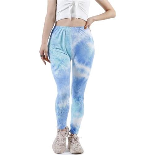 YRRETY Plaid Leggings Push Up Female Gym Women Colorful Tie Dye Love Print Floral Graffiti Letter Pattern Pants Fitness Trousers