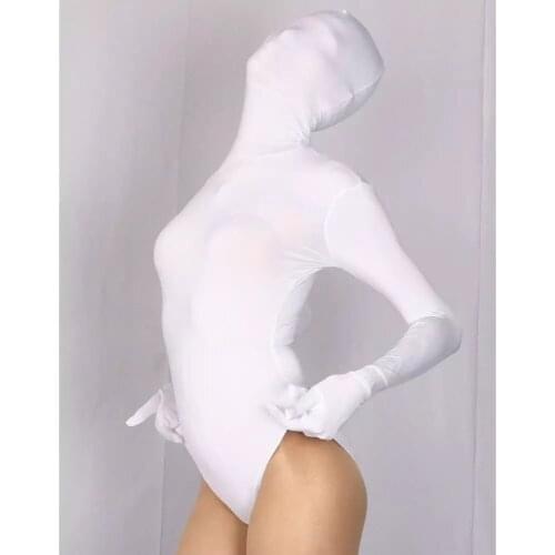 Women Half Pack Triangle Onesie Long Sleeve Bodysuit Corsetry Showing Straitjacket Jumpsuits Cosplay Half Coat One Piece Zentai