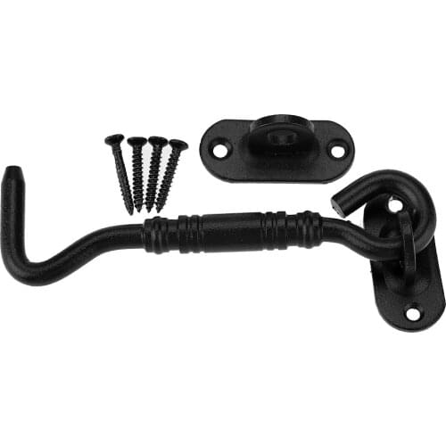 1 Set Eye Latchs Lock American Barn Door Window Cabin Hook Brace Catch Holder Fixing With Screws 201 Stainless Steel Decorative