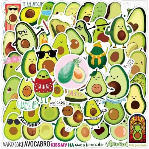 10/30/50PCS Fruit Cartoon Avocado Graffiti Laptop Guitar Motorcycle Luggage Skateboard Bike Waterproof Sticker Wholesale