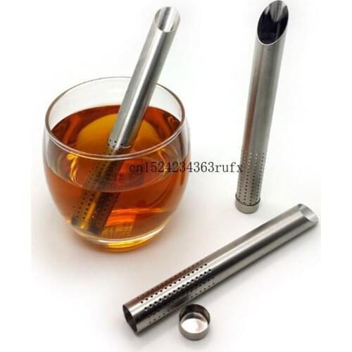 100Pcs Tea Filters 304 Stainless Steel Tea Stick Tube Long Tea Infuser Strainer Wholesale