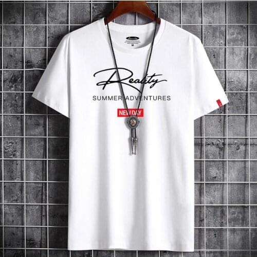 2021 Summer Fashion Men T Shirts Tees Cotton Short Sleeve O Neck Shirts