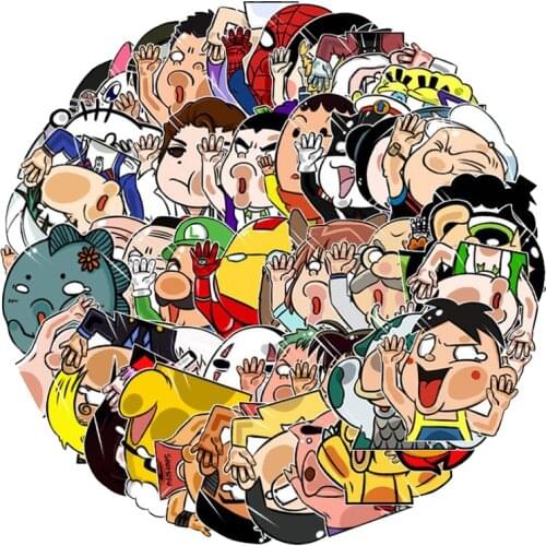 53p Big Head Cheek to Cheek Picture Creative Whimsy Scrapbooking Notebook Stationery Graffiti-Art DIY Life Decoration Stickers