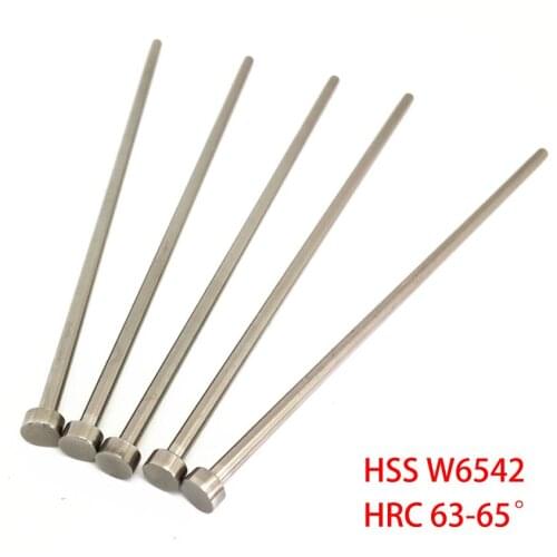 9.5*60mm 9.5x60mm 9.6*60mm 9.6x60mm HSS W6542 HRC63-65 Round Tip Plastic Injection Component Mold Straight Punching Ejector Pin