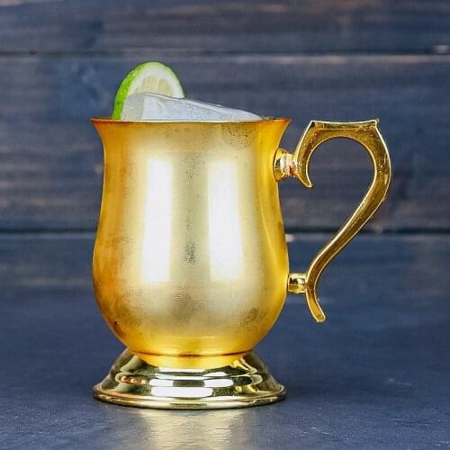 ABZS Moscow Mule Mug Copper Plated Mug Blue Blazer Mugs Cocktail Mug Hammered Mug for Mules