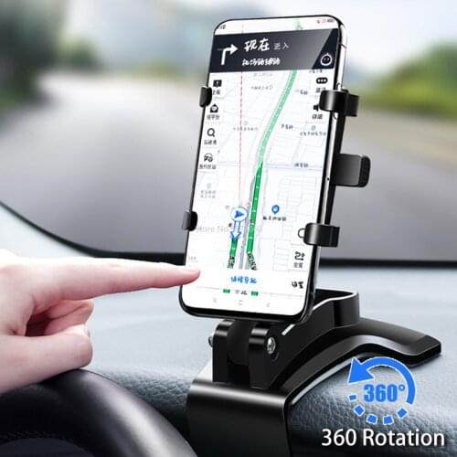 Dashboard Car Phone Holder 360 Degree Mobile phone Stands Rearview Mirror Sun Visor In Car GPS Navigation Bracket