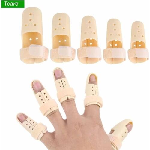 Tcare 1Pcs Finger Splint Bunion Corrector Straightener, Pain Relief Finger Brace Mallet Splint Injury Support Brace Pain Splint