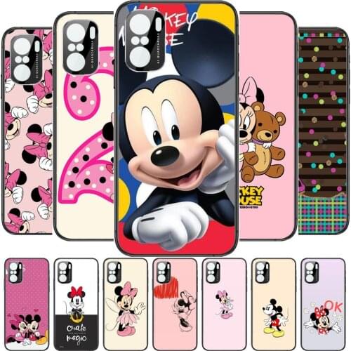 Pink Red Minnie Mouse Phone Case For xiaomi redmi POCO F1 F2 F3 X3 Pro M3 9C 10T Lite NFC Anime Black Cover Silicone Back Prett