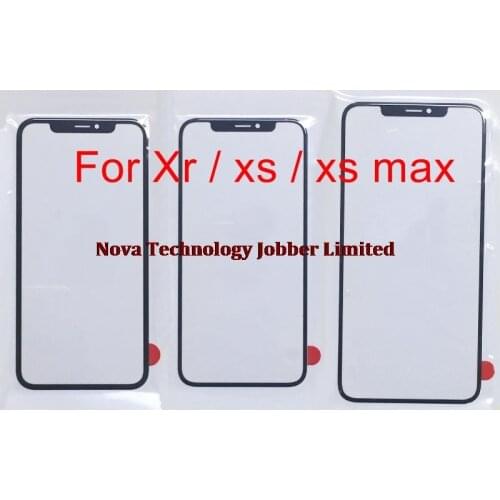 Wyieno Black Glass For iPhone XS XR MAX Glass Lens Front Panel Replacement (Not LCD display touch screen digitizer) 10pcs/lot