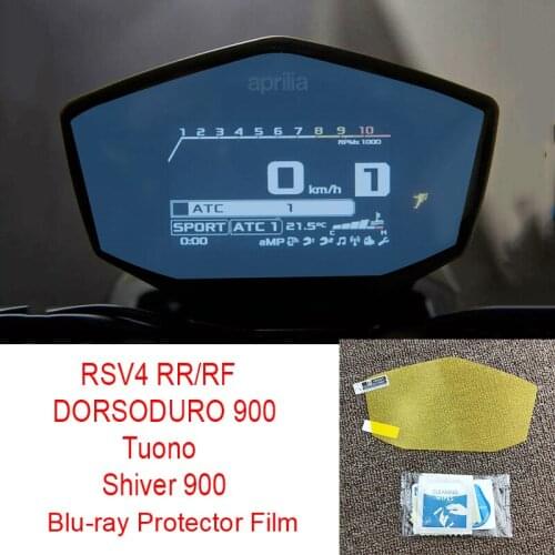 For Aprilia RSV4 RR/RF / DORSODURO 900 / Tuono / Shiver 900 Motorcycle Cluster Scratch Protection Film Screen Blu-ray Protector