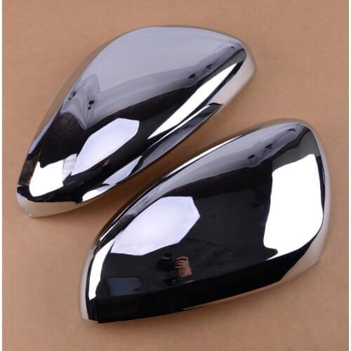 DWCX 2pcs Chrome Car Plated Side Rearview Mirror Cover Trim Silver ABS Fit For Peugeot 2008 208 2013 2014 2015 2016 2017 2017