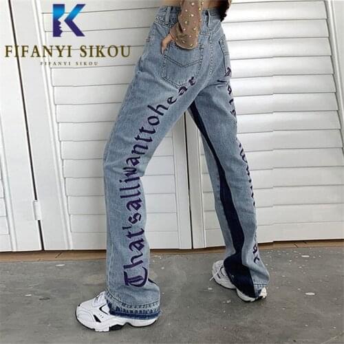 Женские прямые джинсы FIFANYI SIKOU China At AliExpress