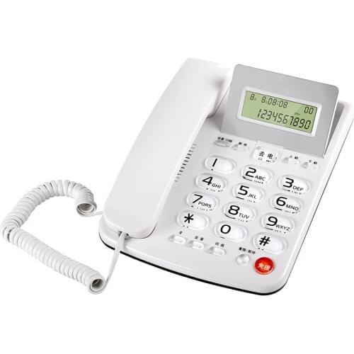 Flip fixed landline with electric display, office home wired telephone VIP ringtone, hands-free phone, adjustable volume