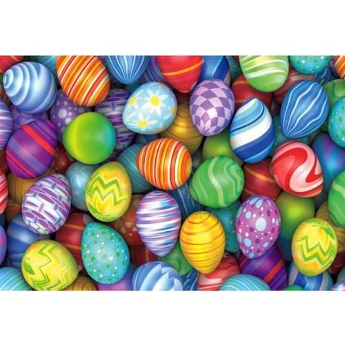 Photography Backdrop Colorful Egg Photo Background Wall Background for Easter Party
