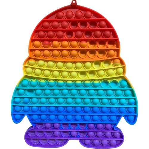 Fidget Toys Rainbow Bubble Antistress Toys Dimple Sensory Squishy Antistress Relief Anti Stress Figet Toy For Children Adults