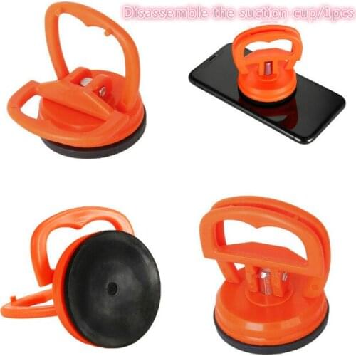 Round mobile phone disassemble repair tool LCD screen computer vacuum strong suction cup car remover orange 56mm/1pcs