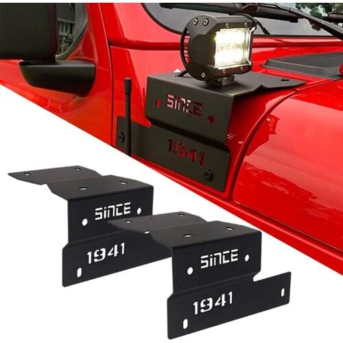 1Pair Column Lamp Bracket A-pillar Mount Car Driving Work light Mounting Bracket For Jeep Wrangler JL 2018-2021 & Gladiator JT