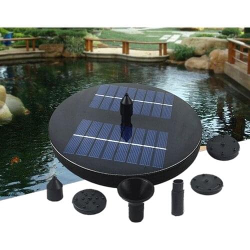 Round Solar Fountain Water Pump for Garden Pool Pond Watering Floating Pump Outdoor Solar Panel Floating Pumps for Garden Decor