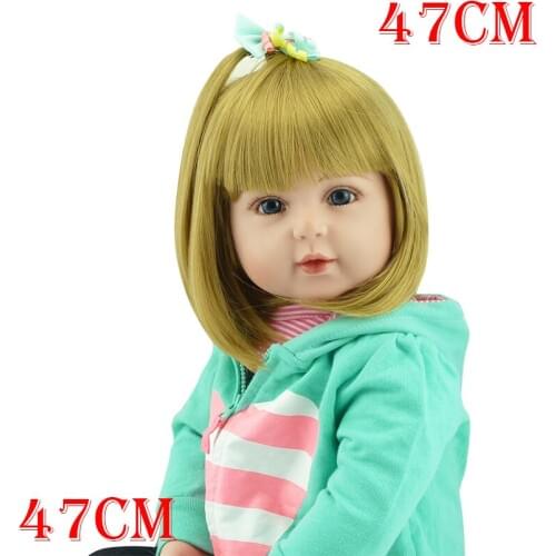 Bebe boneca Reborn Girl baby dolls 19"47cm handmade silicone reborn baby doll real newborn Bebe alive children gift toy dolls