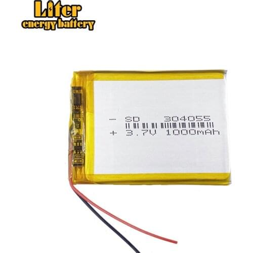 Liter energy battery Good Qulity 3.7V,1000mAH 304055 Polymer lithium ion / Li-ion battery for tablet pc BANK,GPS,mp3,mp4