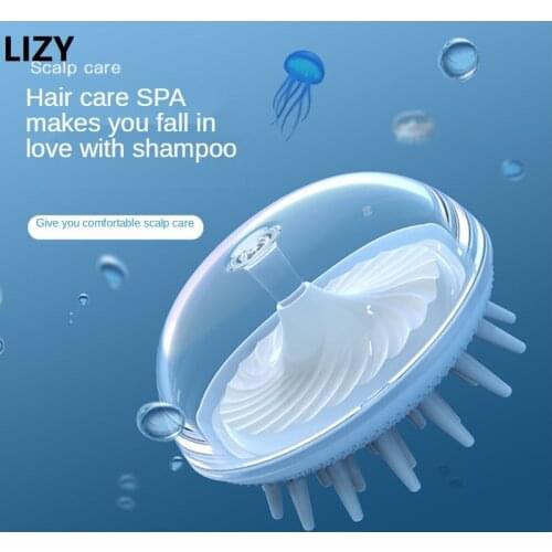 LIZY Round Jellyfish Shape Massage Skin Shampoo Brush Head and Scalp Cleaning Comb Hair Washing Comb Shower Cosmetic Tool