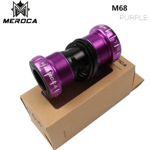 MEROCA Mountain Bike BB Steel Bearing Screw-in Center Axle Bicycle Integrated Hollow Bottom Bracket