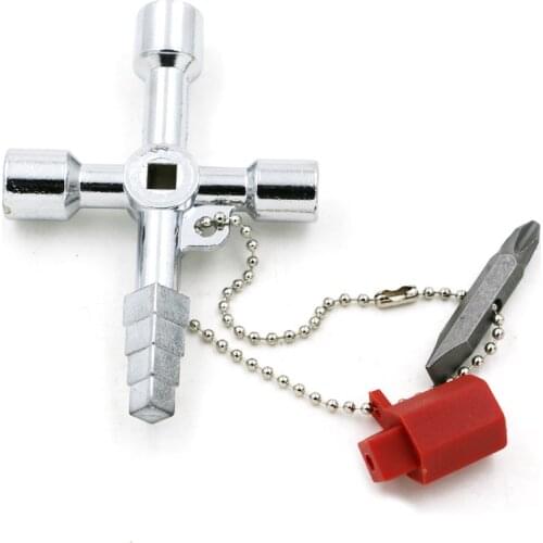 ZtDpLsd Multi-use Cross Switch Key Wrench High Speed Rail Car Subway Door Spanner Universal Square Triangle Wrench Hand Tool