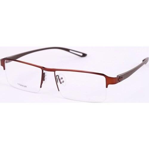 Fashion Square Glasses Frame for Men Optical mens eyeglasses frames Myopia Prescription glasses half Metal eyewear Spectacles