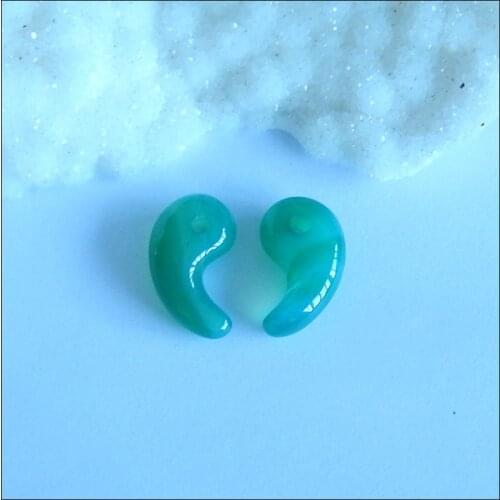 Green Agate fashion Earring Bead,Semi-precious stones jewelry accessories,20x12mm,4.3g