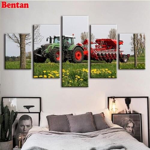 New arrival diamond painting Farm tractor diy 5d cross stitch square round full drill embroidery diamond mosaic decor home 5 pcs