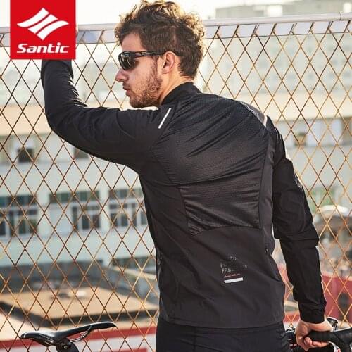 New Santic Men Cycling Outdoor Sports Skin Clothing MTB Road Bike Light Waterproof Breathable Comfort Spring and Autumn