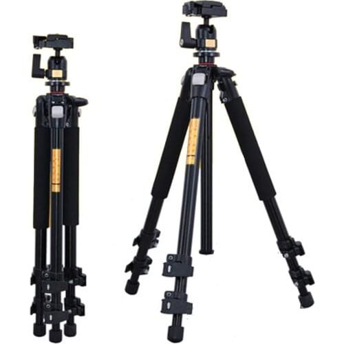 Q301 Professional Camera Tripod Portable Compact Travel Horizontal System Tripod for Canon Nikon Sony SLR DSLR Cameras
