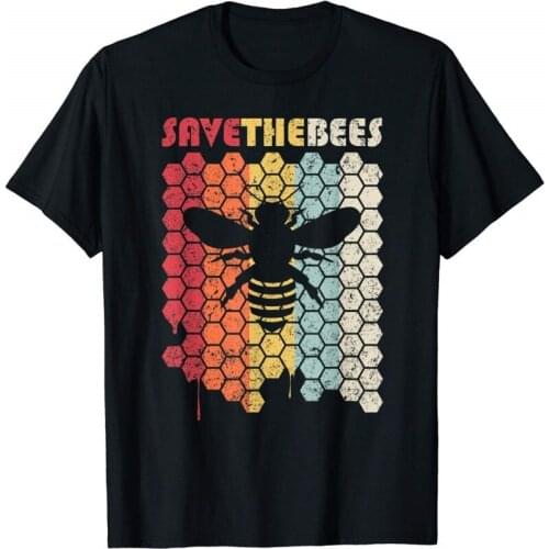 Save The Bees Shirt Retro Style Climate Change T-Shirt Summer High Quality MenS Street Style Printing on T Shirts harajuku tees