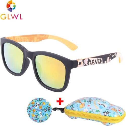 Kids Sunglasses Boys Sun Glasses Childrens Sunglass Baby Eyeglasses With Car Case Eyewear For Girls