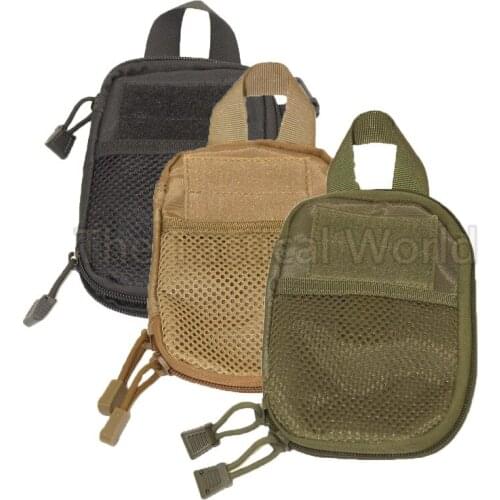 Molle Tactical Medical First Aid EDC Pouch Gear Waist Pocket Organizer EMT Survival Pouch Mesh Tools Flashlight Magazine Bag