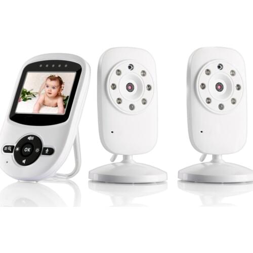 Lullaby 2.4 Inch Wireless LCD Video Dual Cameras Baby Monitor Portable Baby Camera Monitor Bebe Baby Phone Video & Audio Color