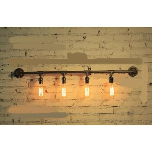 Water pipes light source set produced 75 industrial water wall lamp retro Cafe Loft American iron wall light bracket light SG29