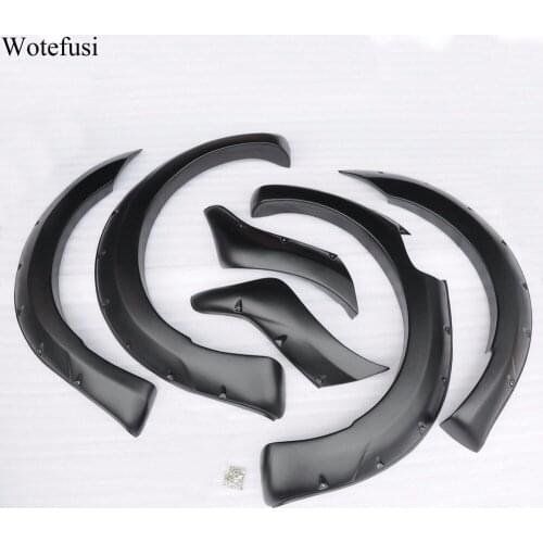 Wotefusi New Adhesive Type Matt Black Mud Flaps Fender Protectors Set Kit For Ford Ranger T6 4-Door 2012 2014 2013 [QPA301]