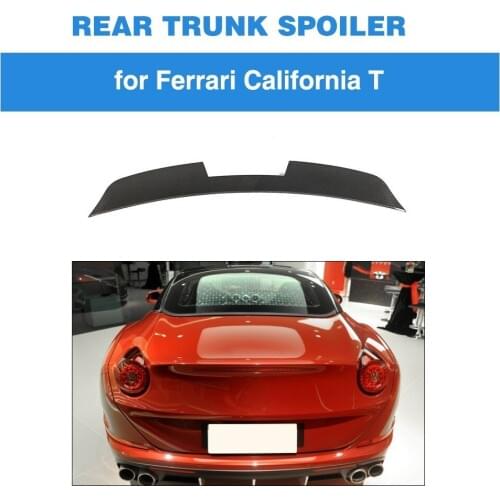 Rear Trunk Lip For Ferrari California T Base Convertible 2-Door Coupe 2015 - 2018 Rear Trunk Spoiler Boot Wing Lip Carbon Fiber