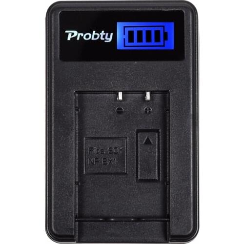 Probty NP-BX1 NP BX1 NPBX1 LCD USB Charger for Sony Cyber-shot DSC-HX50V HX300 RX1 RX100 II WX300 HDR-AS10 AS15 AS30V AS100V
